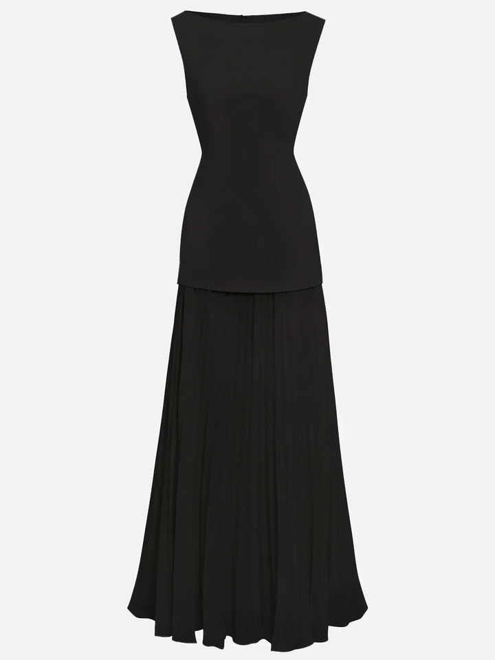Molly | Rochie lungă plisată
