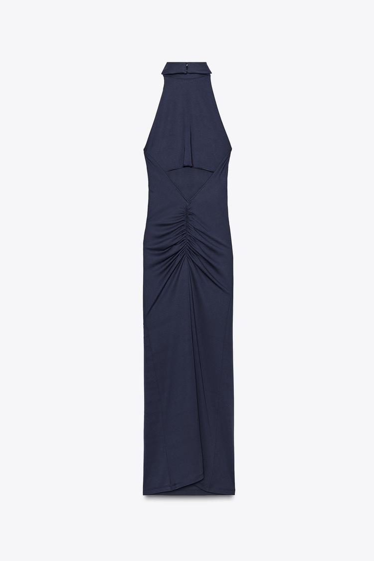 Serafina – Rochie Midi Damă Elegantă Albastru Marin