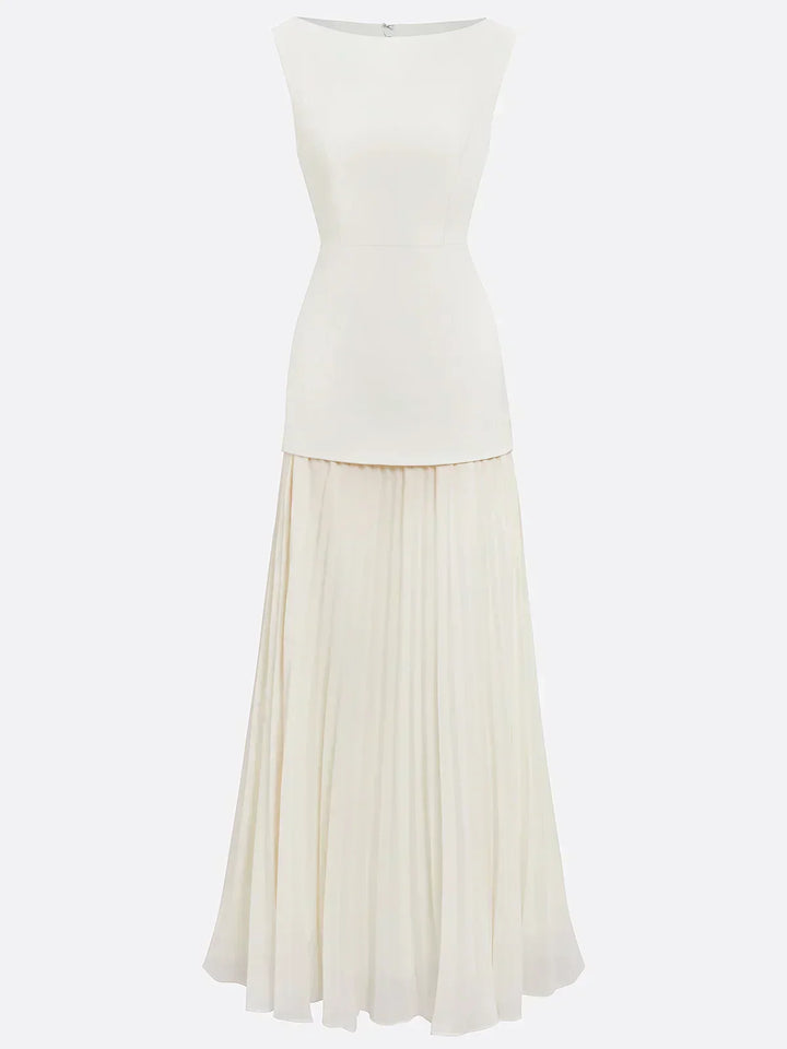 Molly | Rochie lungă plisată