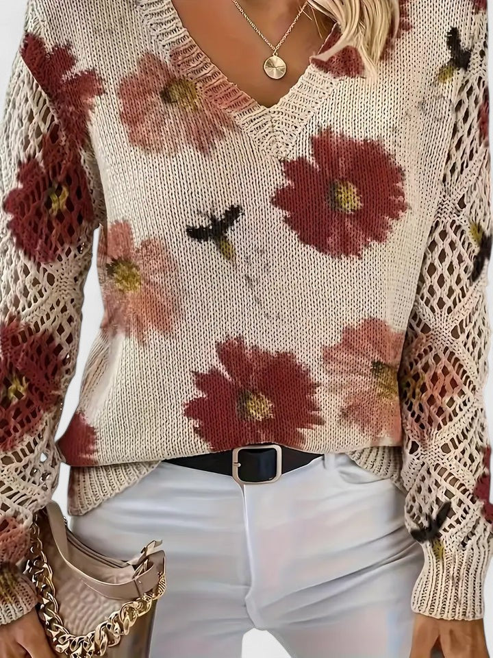 Nia | Pulover Floral Elegant