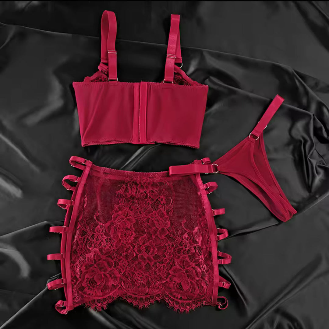 Amber™ | Set Lenjerie Roșie Dorință