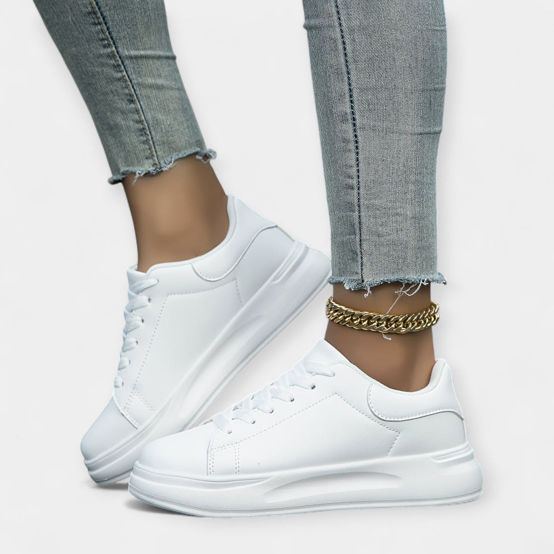 Pantofi Sport din Piele Albă