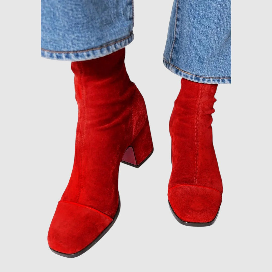 Mara – Botine Elegante din Piele Întoarsă