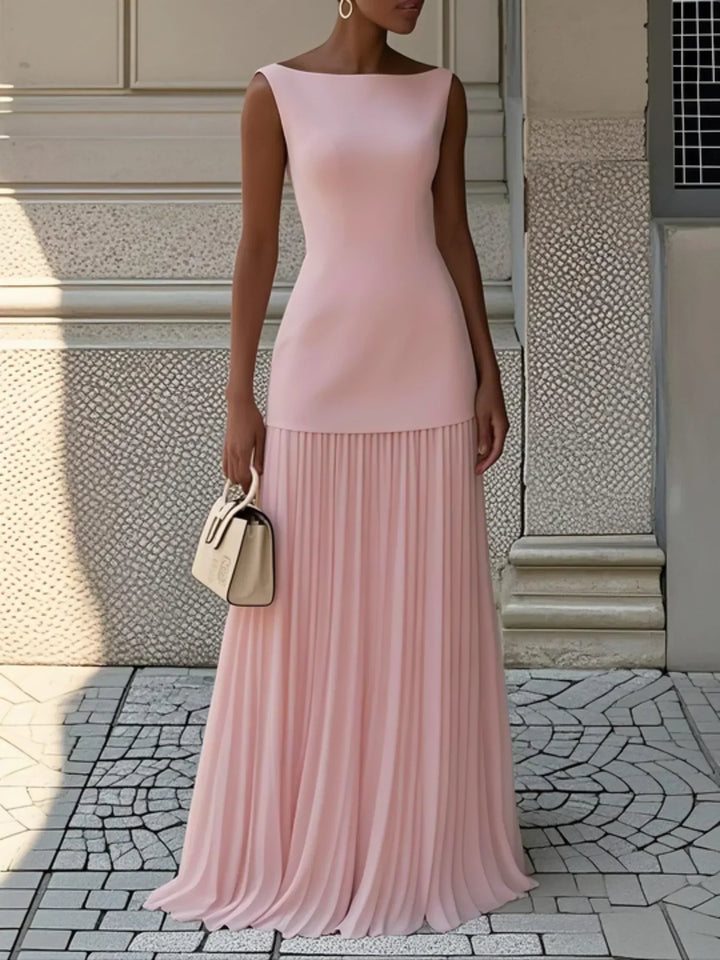 Molly | Rochie lungă plisată