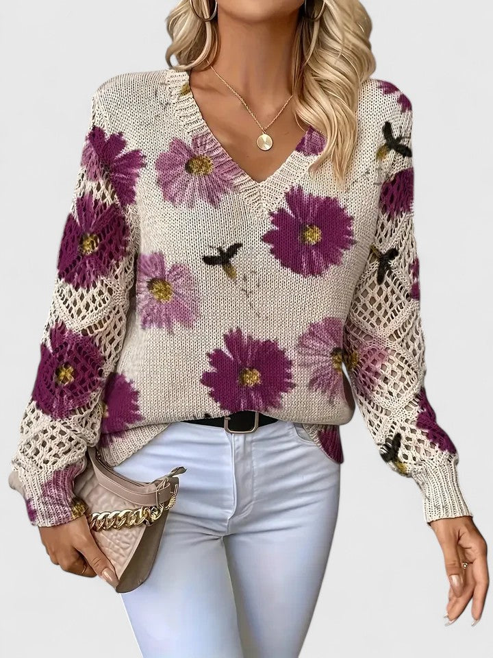 Nia | Pulover Floral Elegant