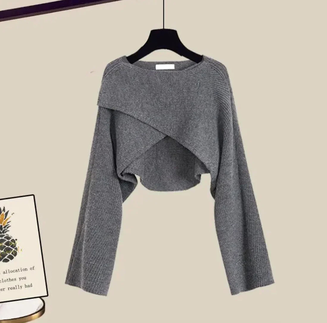 Tina – Set de Damă 3 Piese Confortabil din Material Moale cu Mâneci Lungi