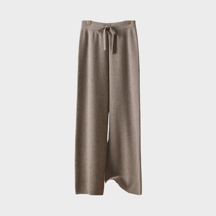 Pantaloni cu Talie Înaltă și Picior Larg