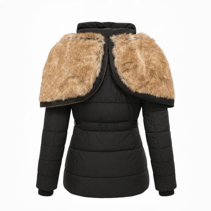 Andreea™ | Palton de iarnă căptușit cu blană