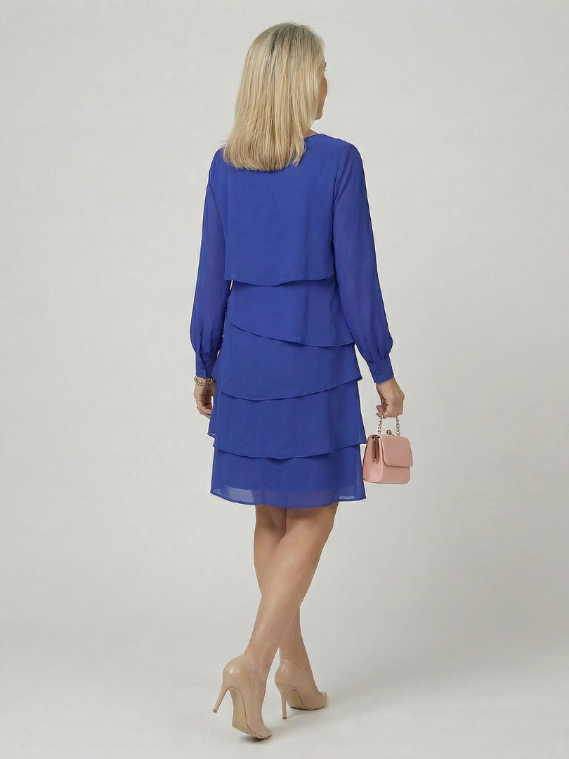 Tímea | Rochie Midi Stratificată Unis