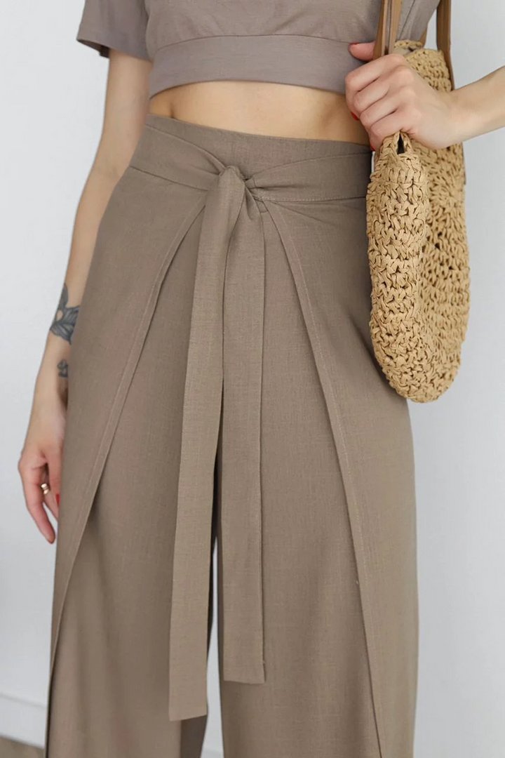 Maelis - Pantaloni Largi din In