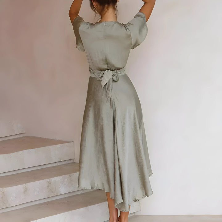 Elina™ | Rochie midi cu detaliu sub formă de nod