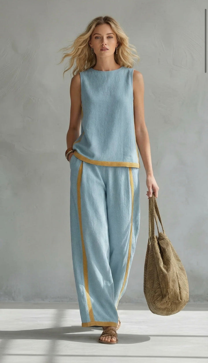 Leila | Set elegant complet din bumbac și in