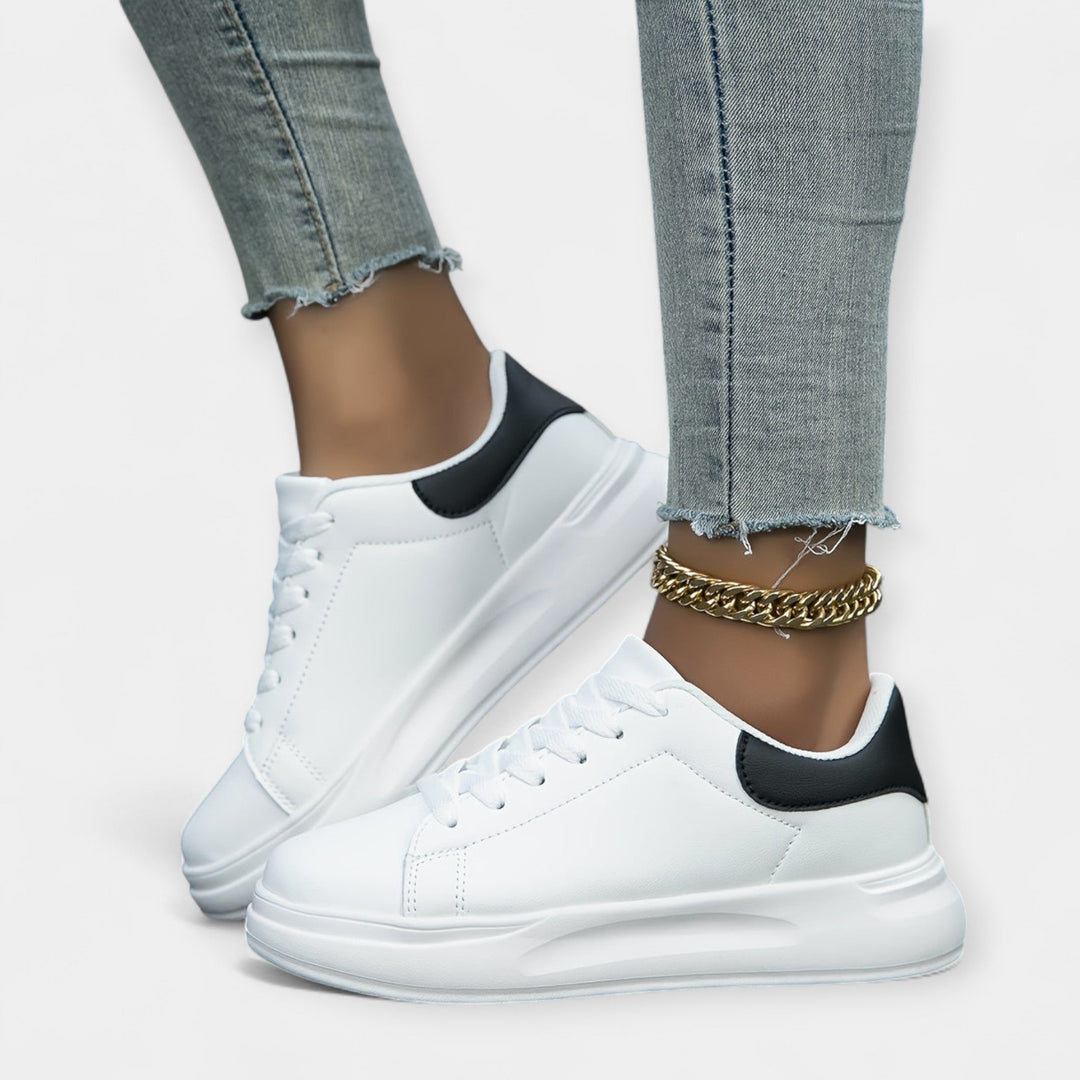 Pantofi Sport din Piele Albă
