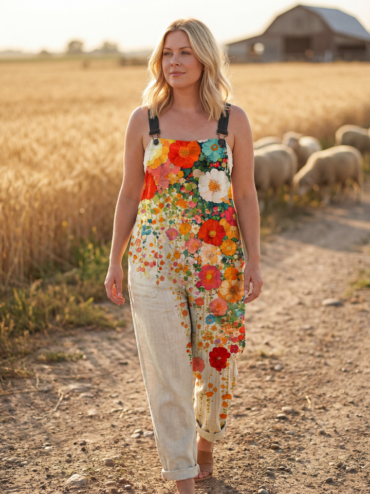 Vesia | Salopetă Florală Relaxată