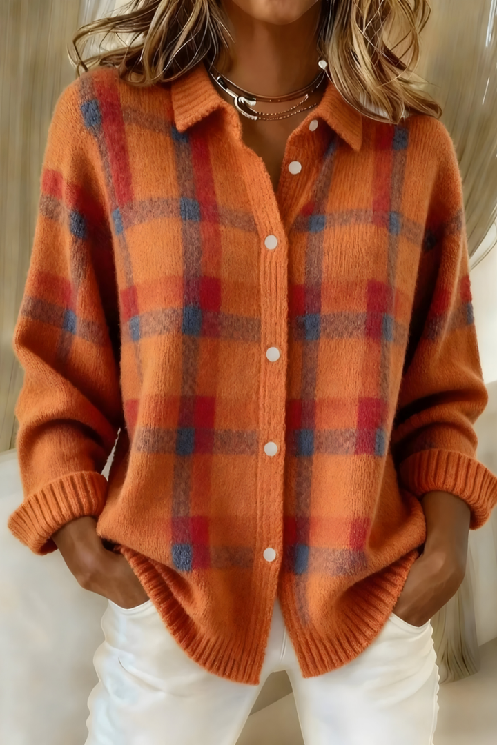 Anna™ | Cardigan cu Model În Carouri din Tricot Moale