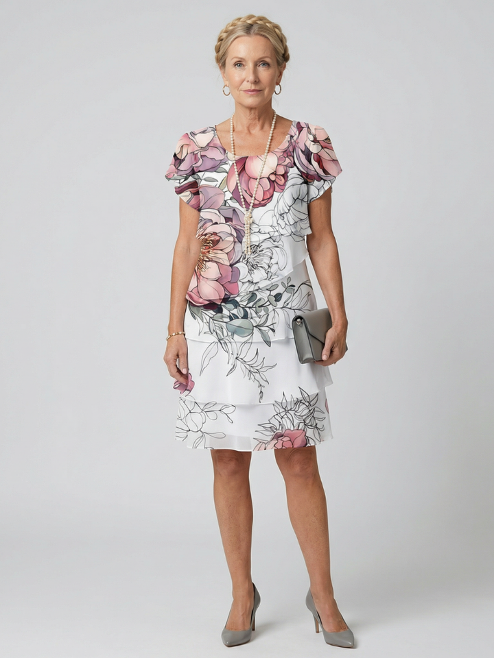 Éva | Rochie Midi Florală Unis