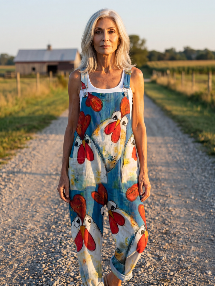 Ilaria | Salopetă cu Motif Jucăuș