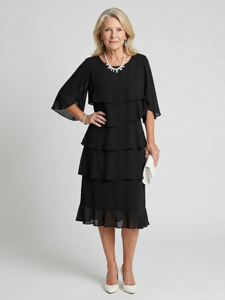 Rózsa | Rochie Midi Stratificată