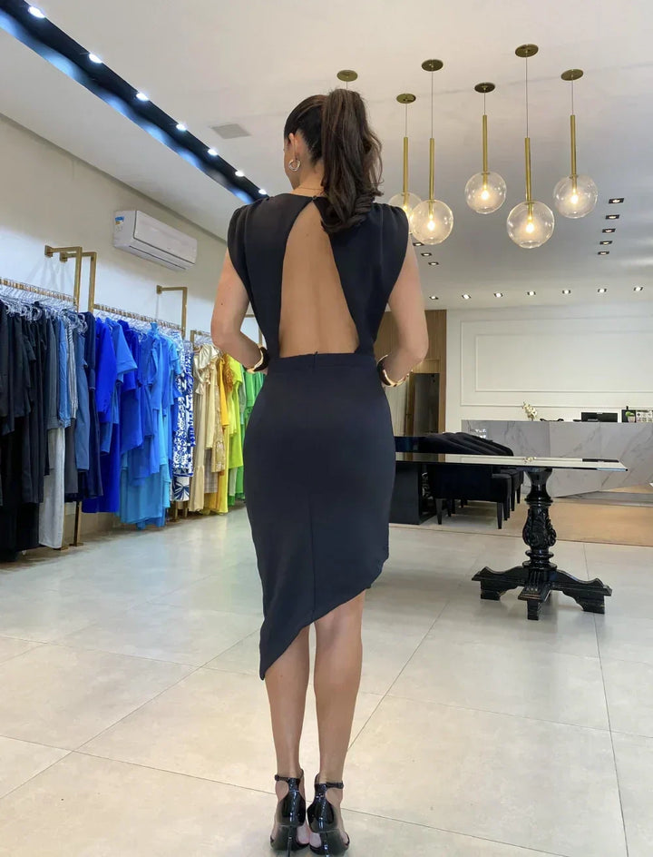 Britty | Rochie cocktail cu tiv în formă de lalea