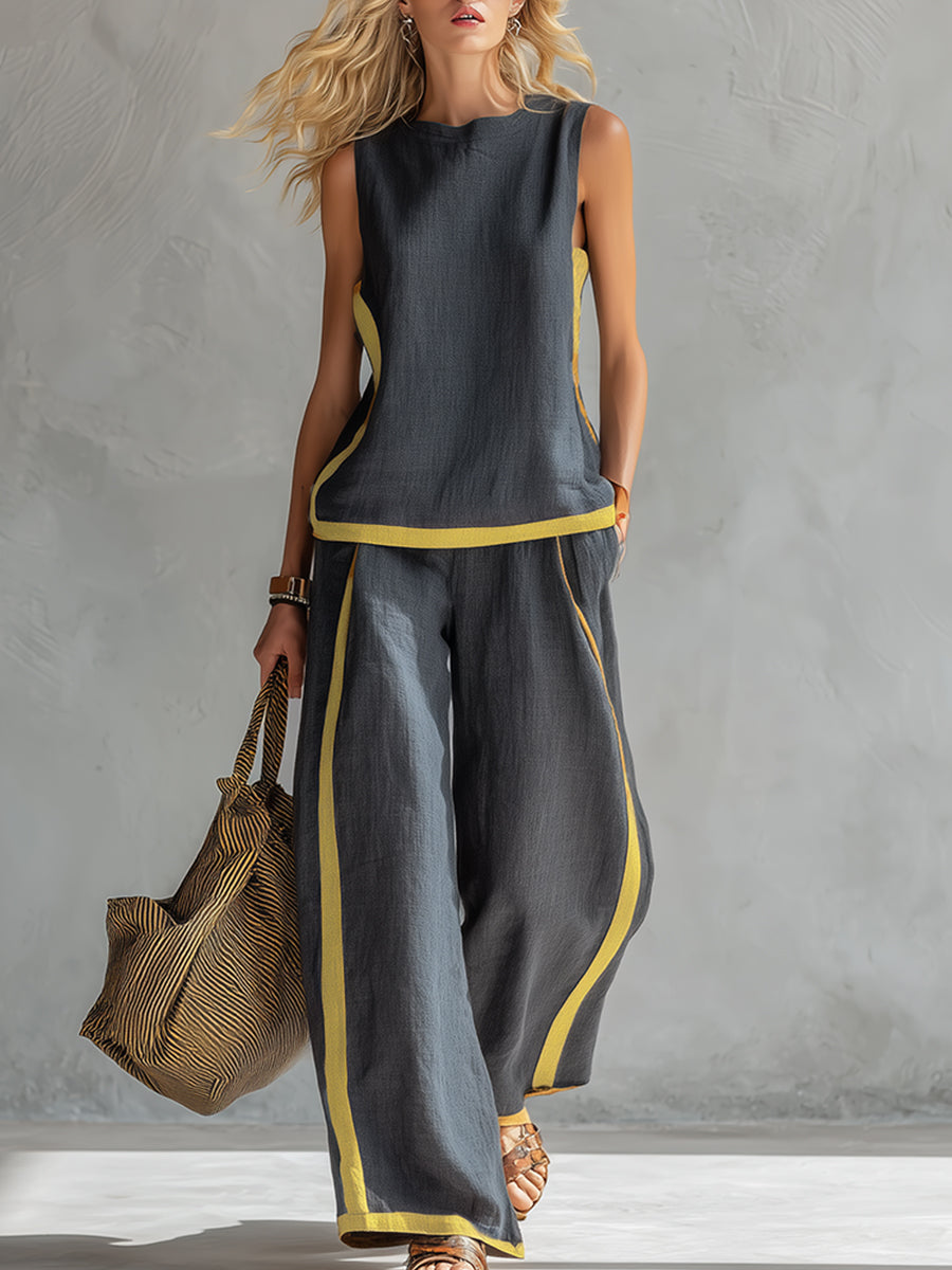Leila | Set elegant complet din bumbac și in