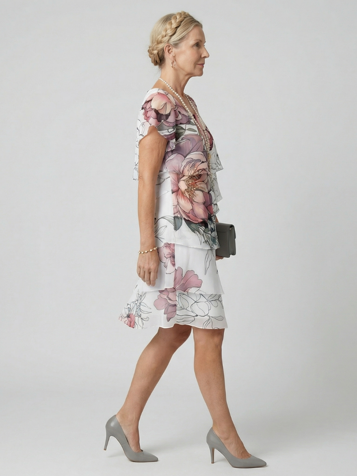 Éva | Rochie Midi Florală Unis