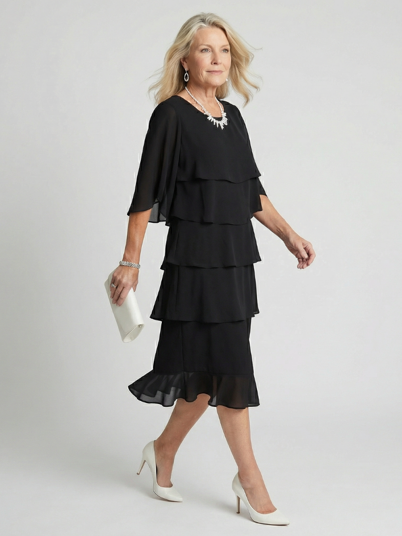 Rózsa | Rochie Midi Stratificată