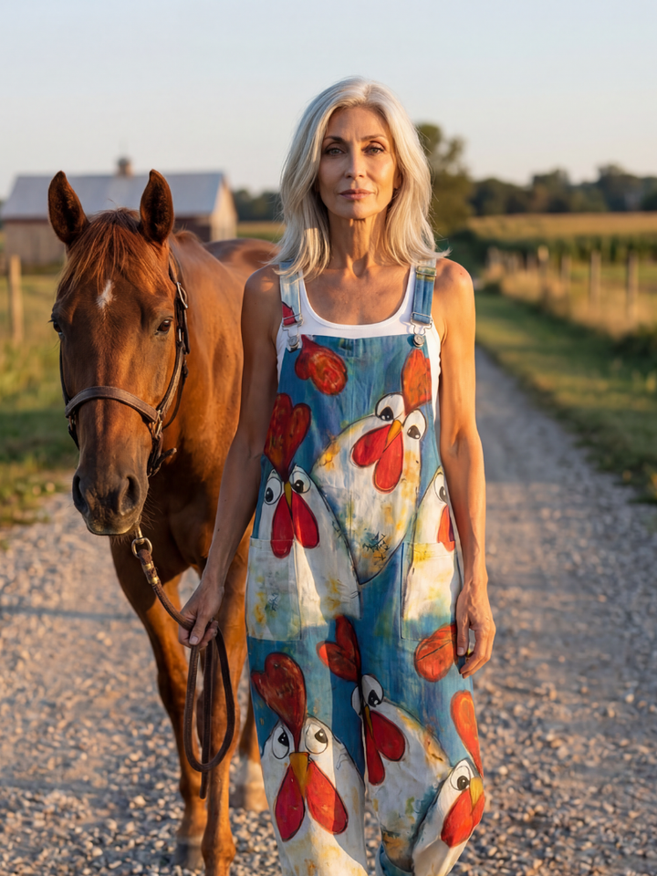 Ilaria | Salopetă cu Motif Jucăuș