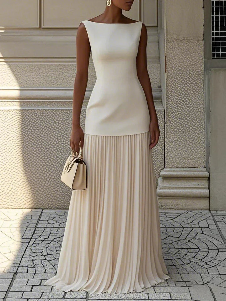 Molly | Rochie lungă plisată