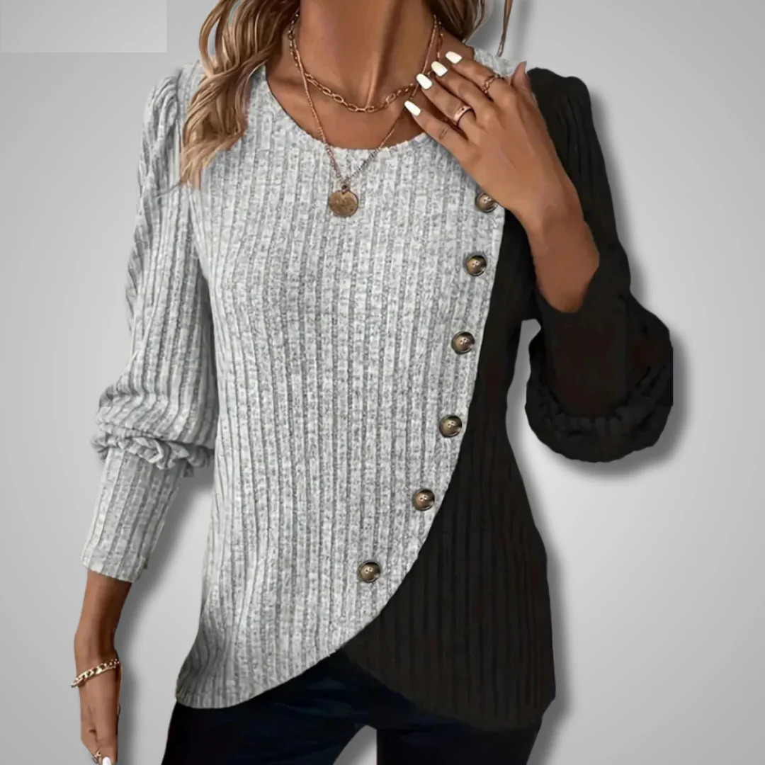 Kaia | Cămașă Elegantă Tricotată cu Mâneci Lungi
