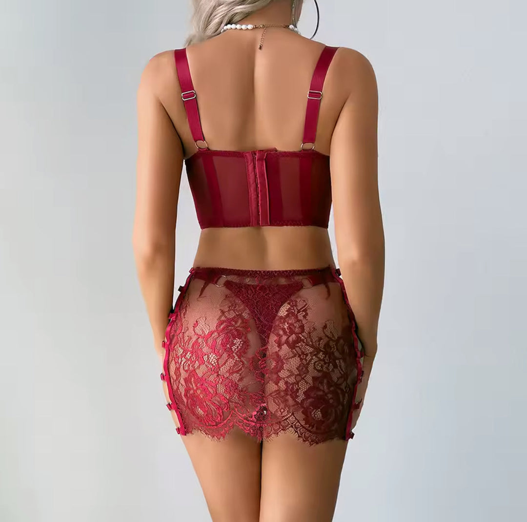 Amber™ | Set Lenjerie Roșie Dorință
