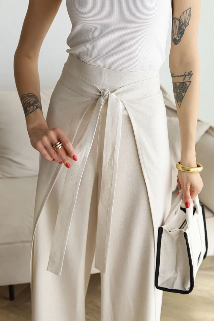 Maelis - Pantaloni Largi din In