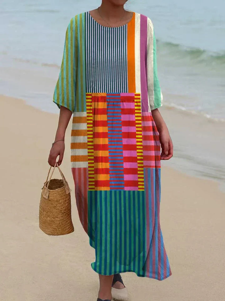 Chelo - Rochie Vintage cu Model Artistic