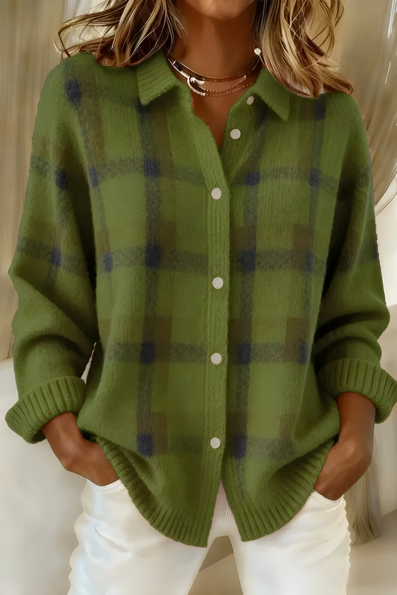 Anna™ | Cardigan cu Model În Carouri din Tricot Moale
