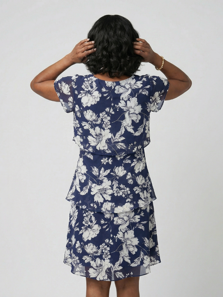 Janka | Rochie Midi Delicată cu Print Floral