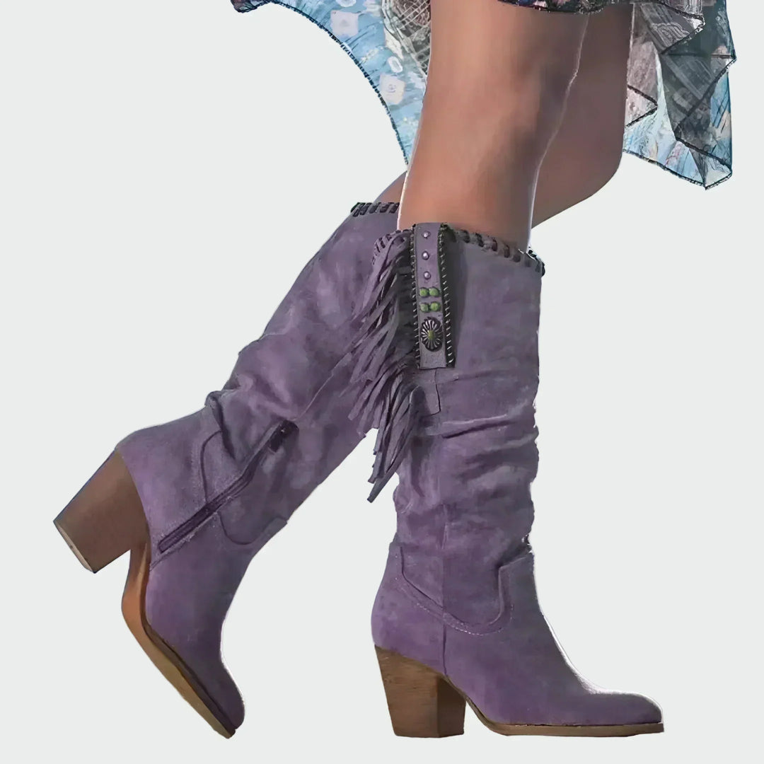 Nadia - Botine din piele confortabile