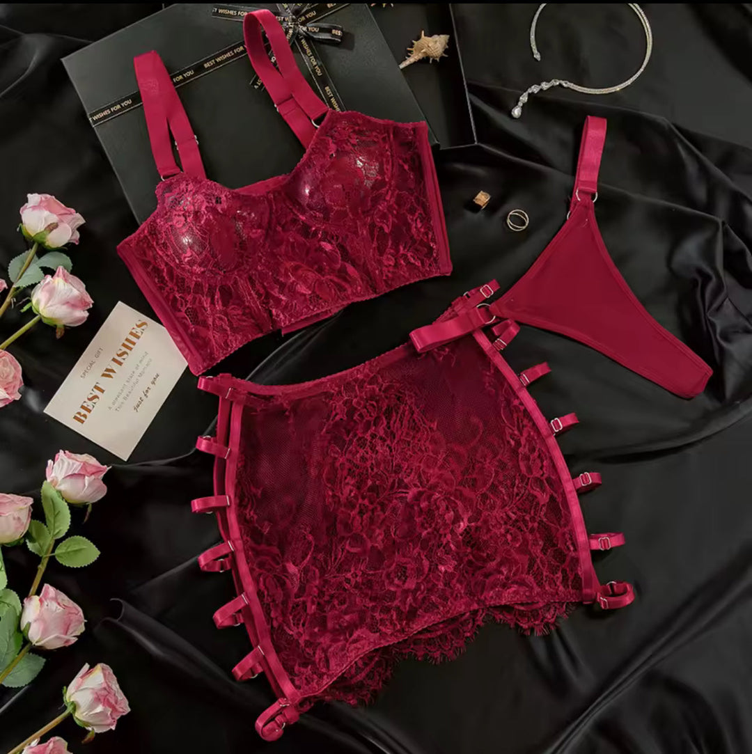 Amber™ | Set Lenjerie Roșie Dorință