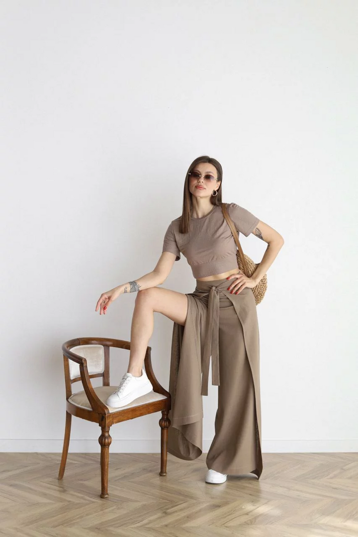 Maelis - Pantaloni Largi din In