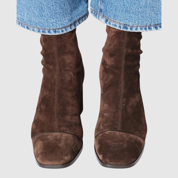 Mara – Botine Elegante din Piele Întoarsă