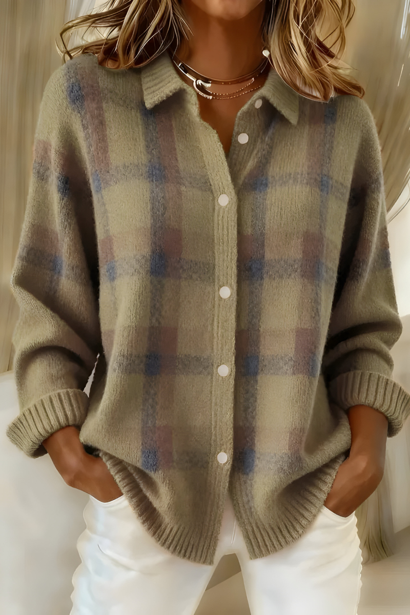Anna™ | Cardigan cu Model În Carouri din Tricot Moale
