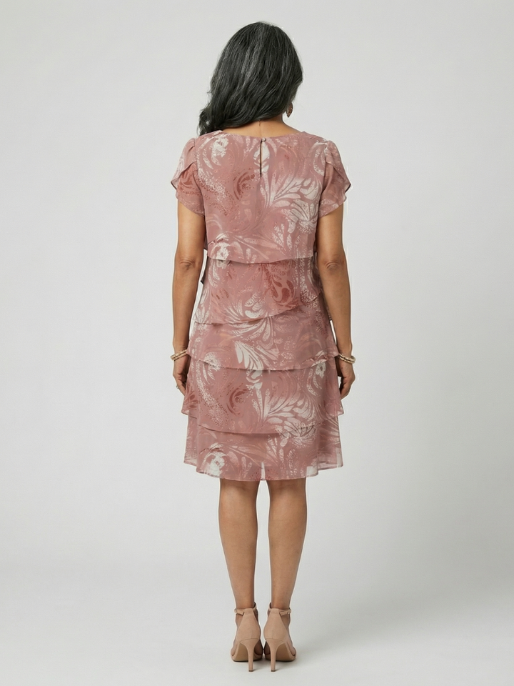 Gréta | Rochie Midi Moale cu Fustă în Straturi