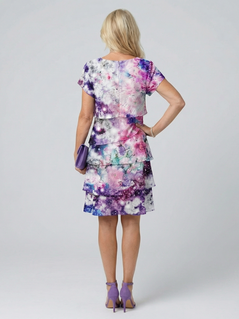 Ágota | Rochie Midi Ușoară cu Print Floral