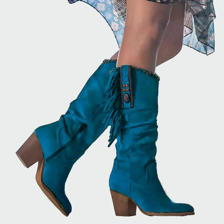 Nadia - Botine din piele confortabile