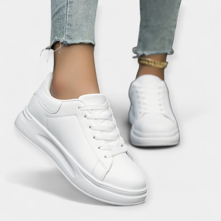 Pantofi Sport din Piele Albă