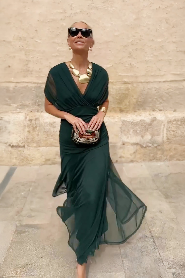 Rochie Luisa cu Decolteu în V