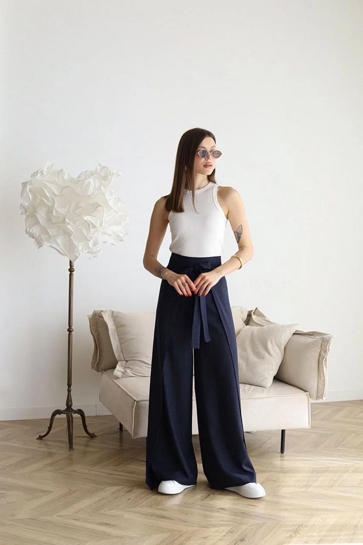 Maelis - Pantaloni Largi din In