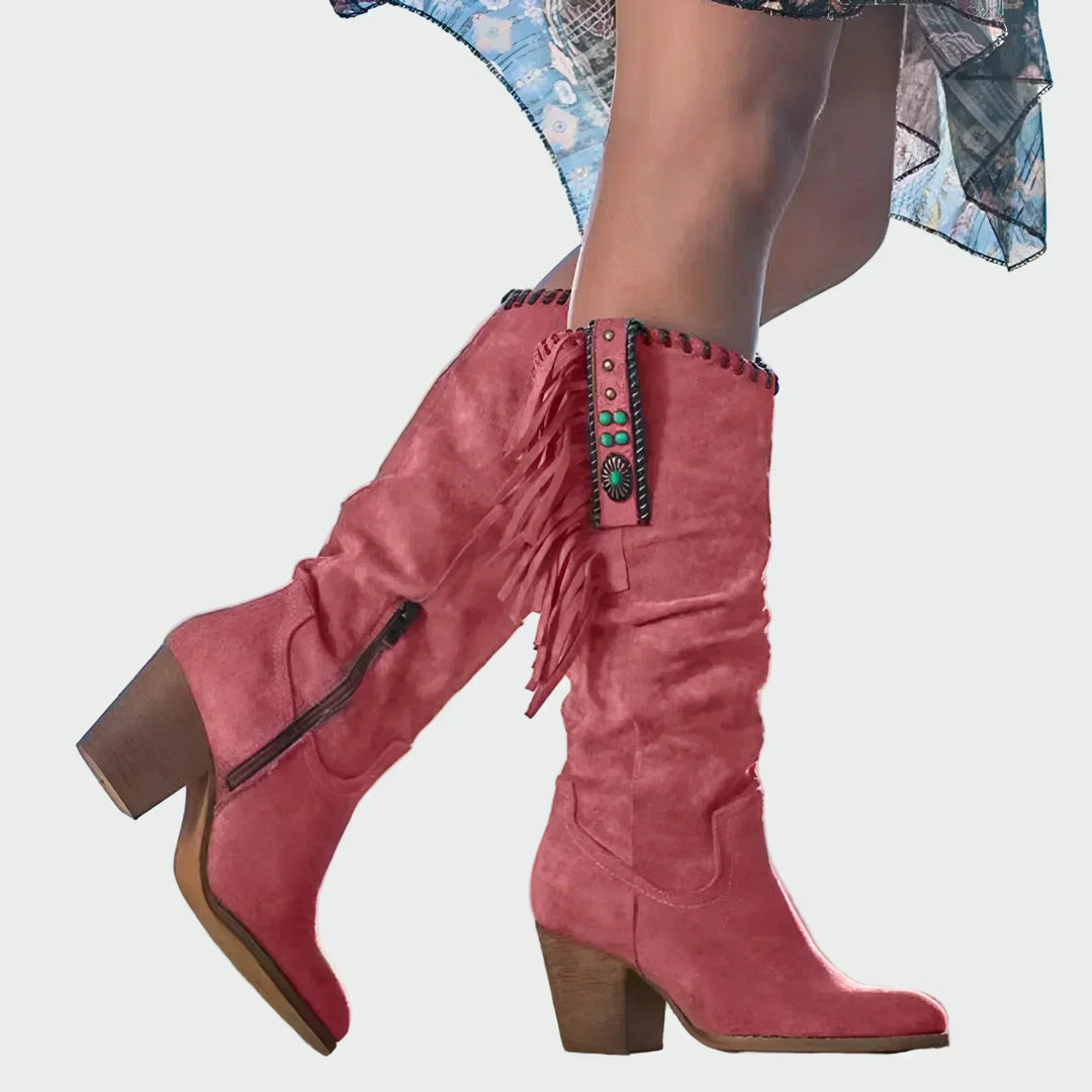 Nadia - Botine din piele confortabile