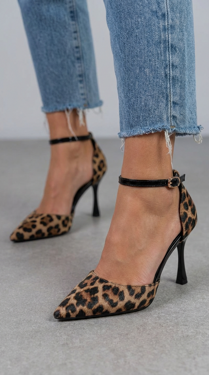 Isadora | Pantofi Décolleté cu Toc Stiletto și Curea la Gleznă