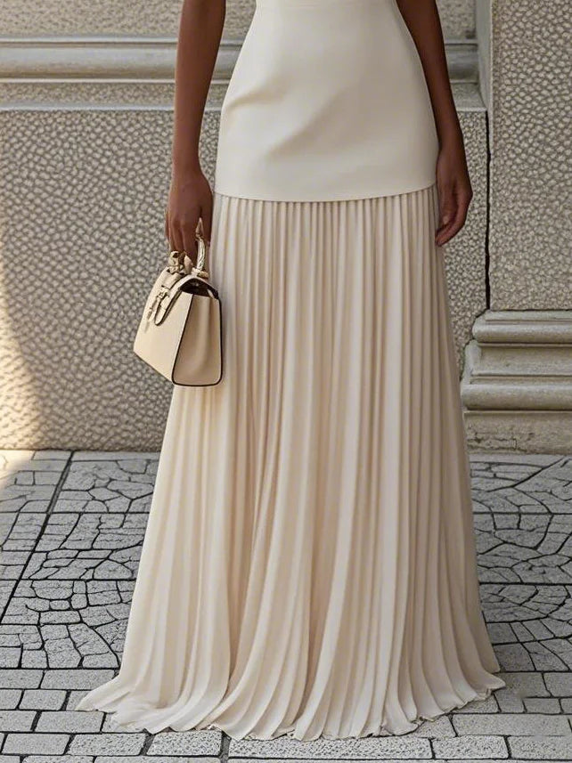 Molly | Rochie lungă plisată