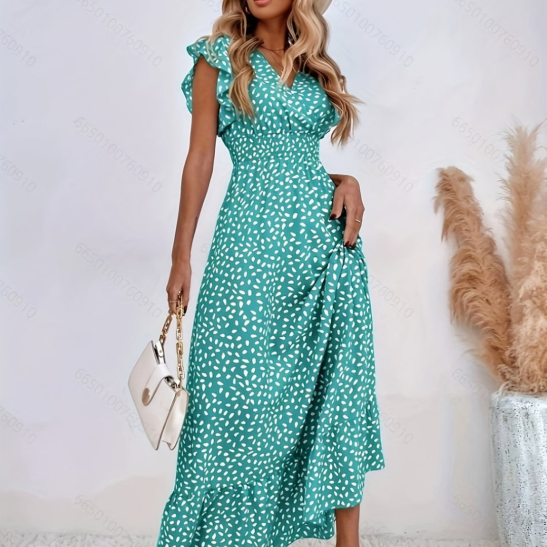 Mia | Rochie Florală cu Fante