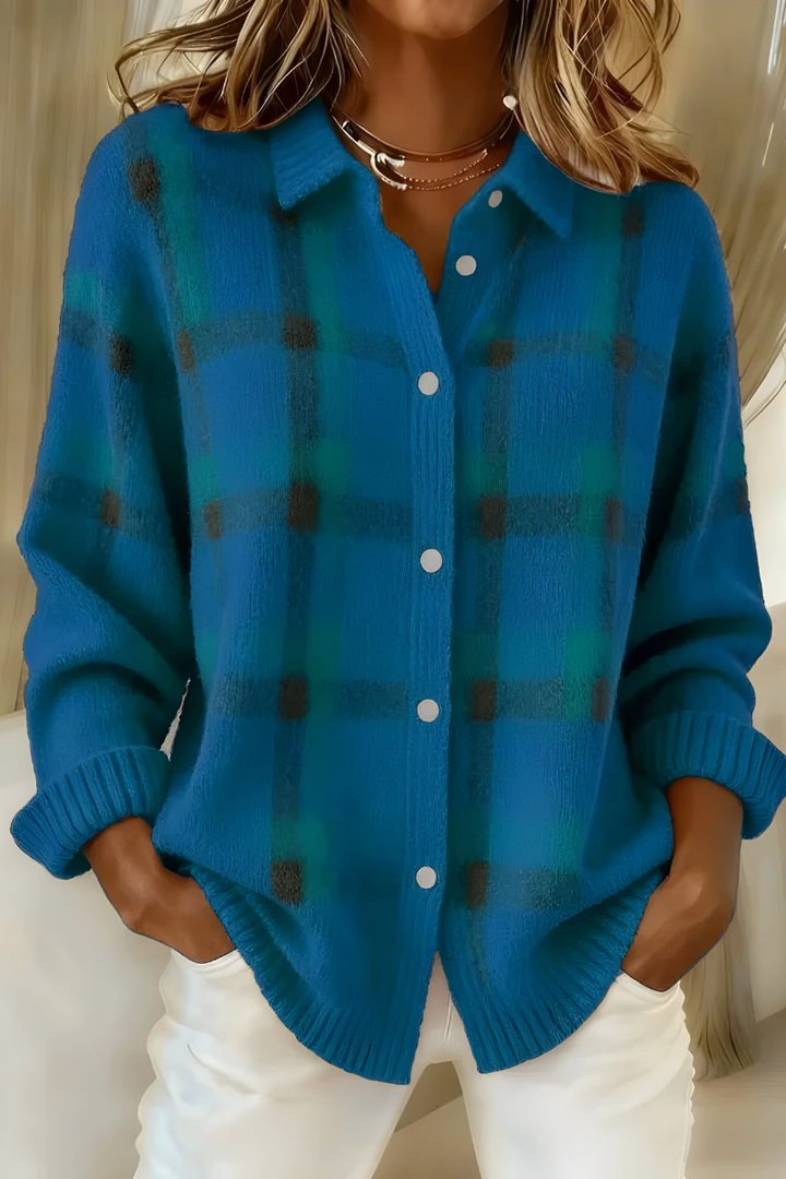 Anna™ | Cardigan cu Model În Carouri din Tricot Moale